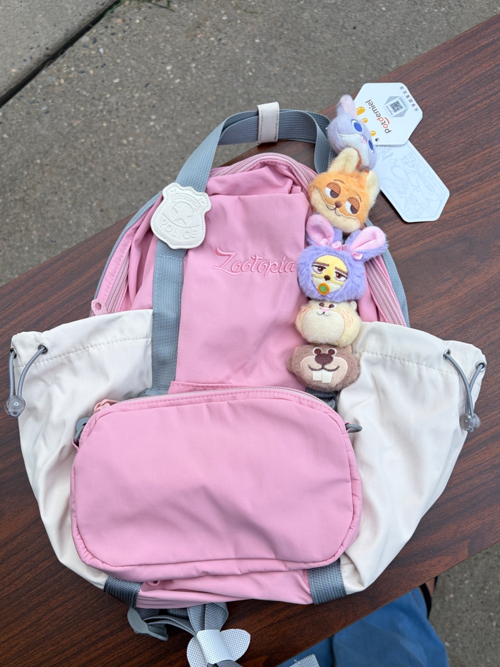 Disney x Potdemiel Zootopia Pink Mini Backpack Plush Character Charms NWT